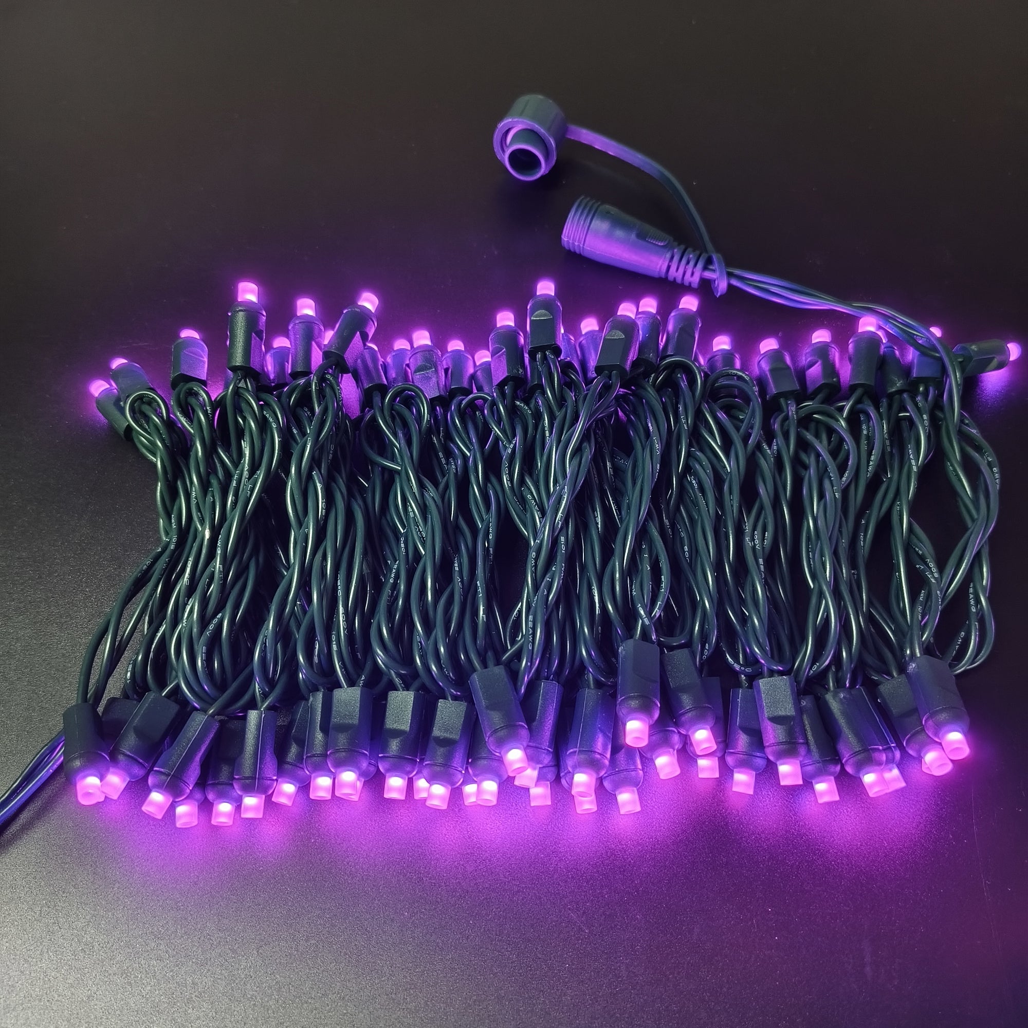 70 Lights 120V Color Changing 5mm Wide Angle LED Christmas Lights, RGB